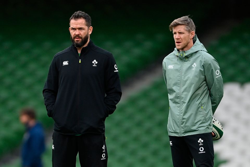 Ireland head coach Andy Farrell and defense coach Simon Easterby.Photo: Sports File