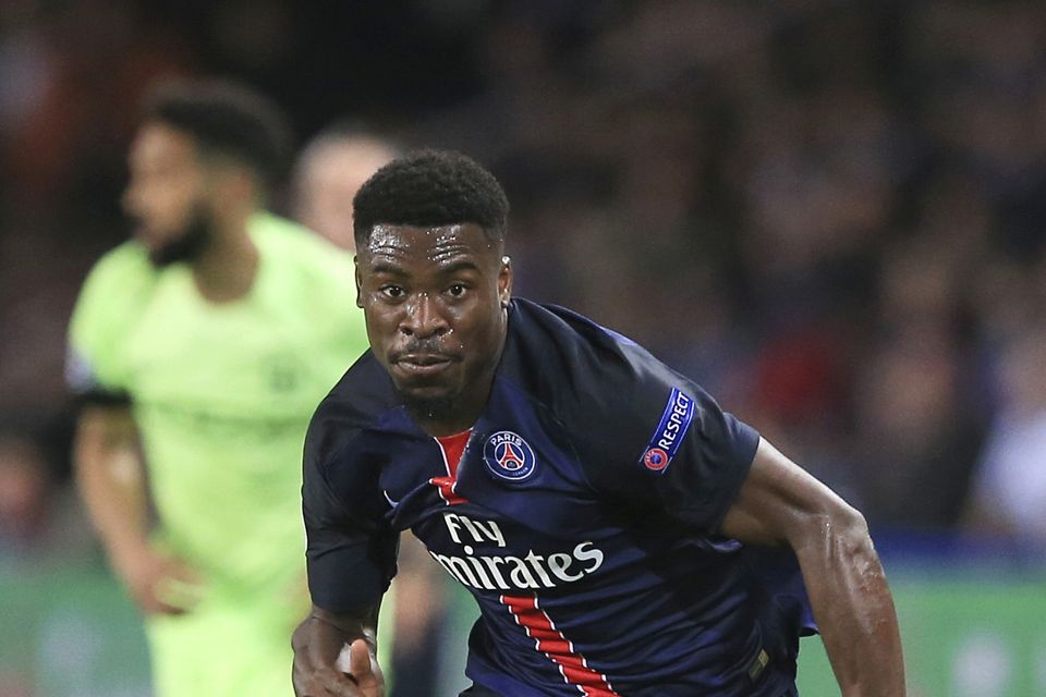 Paris Saint-Germain's Serge Aurier is closing in on a move to Tottenham