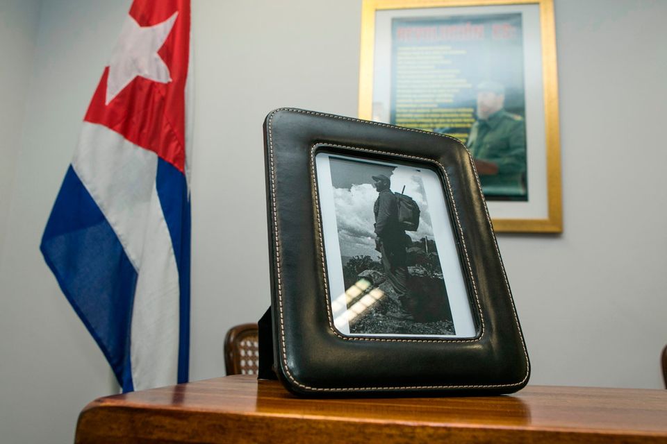 Book of Condolence for the late Fidel Castro at the Cuban Embassy on Pearse St Dublin. Photo: Kyran O'Brien NCuban Embassy Dublin
