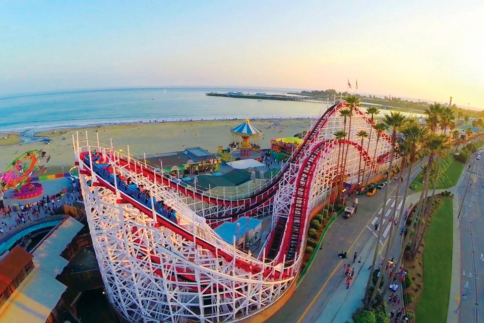 The rollercoaster at Santa Cruz. Photo: Visit Santa Cruz County/Beach Boardwalk/PA.