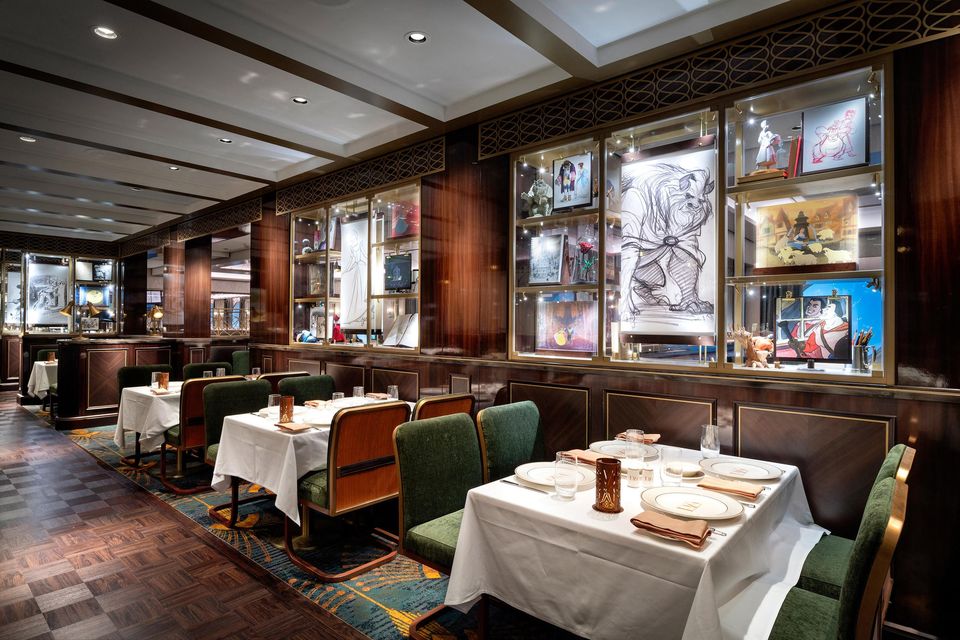 The 1923 dining experience aboard the Disney Wish, named for The Walt Disney Company’s founding year. PA Photo/Disney Cruise Line/Amy Smith.