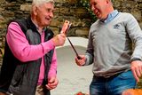 thumbnail: Mick O’Dwyer and Glenn Ryan announcing that Brady Family Ham, Kildare GAA’s proud sponsors, will provide free snacks for supporters at Maynooth and Heuston train stations before throw-in on Sunday.