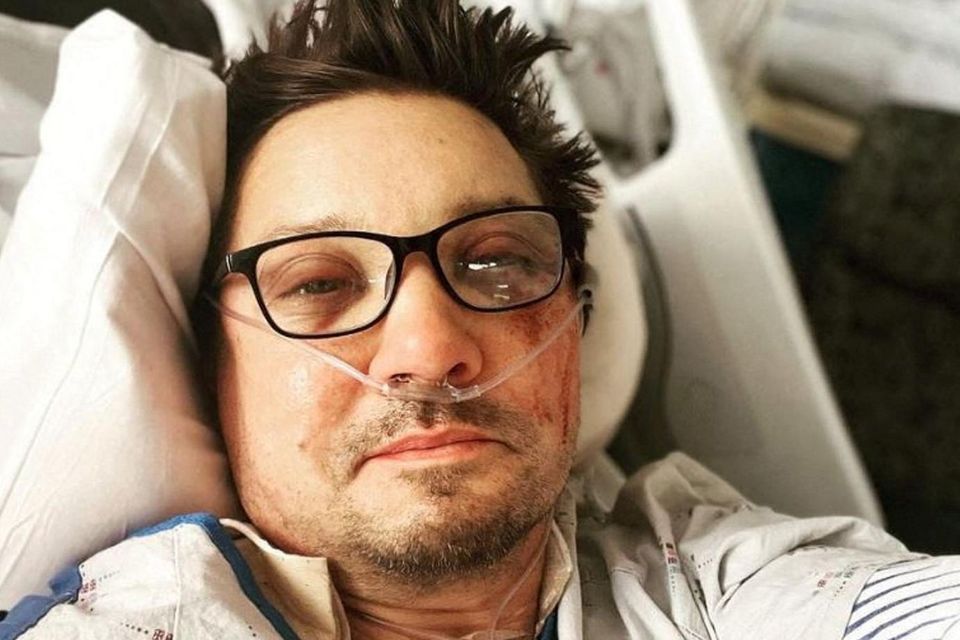 On the mend: Jeremy Renner