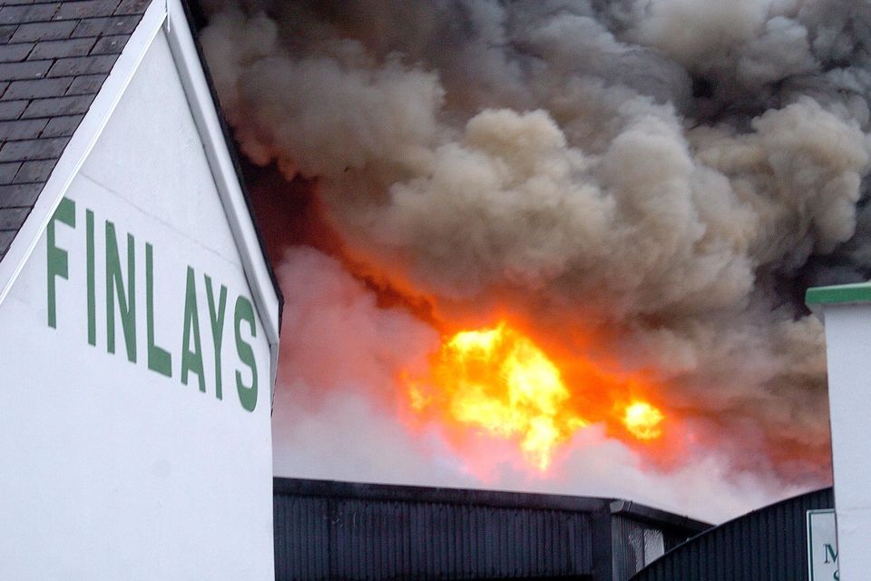 A Major Fire at Finlays Coffin Works in Ardee Co Louth
