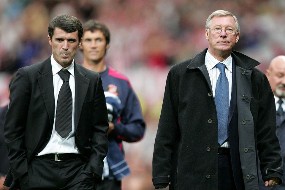 Roy Keane (left) and Alex Ferguson