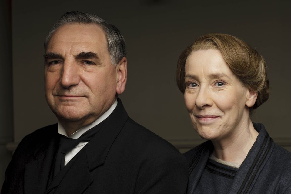 Jim Carter as Mr Carson and Phyllis Logan as Mrs Hughes in Downton Abbey (Nick Briggs/ITV/PA)