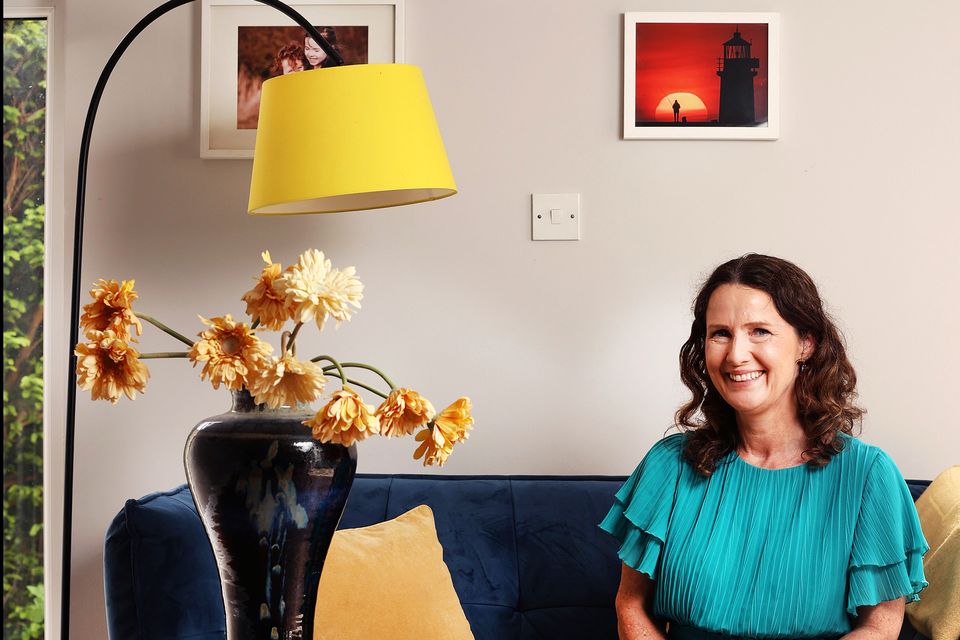 Author Andea Mara at her home in Dublin. Photo: Steve Humphreys