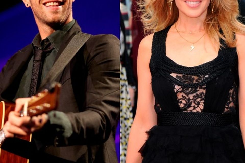 Chris Martin (left) and Kylie Minogue (right)