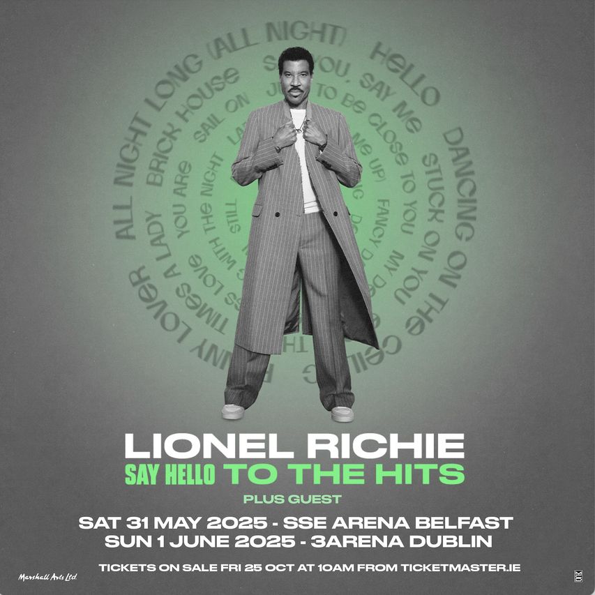 Lionel Richie set to play Dublin and Belfast as part of ‘Say Hello To