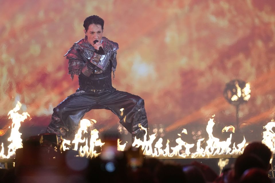 Kyle Alessandro from Norway performs the song Lighter (Martin Meissner/AP)