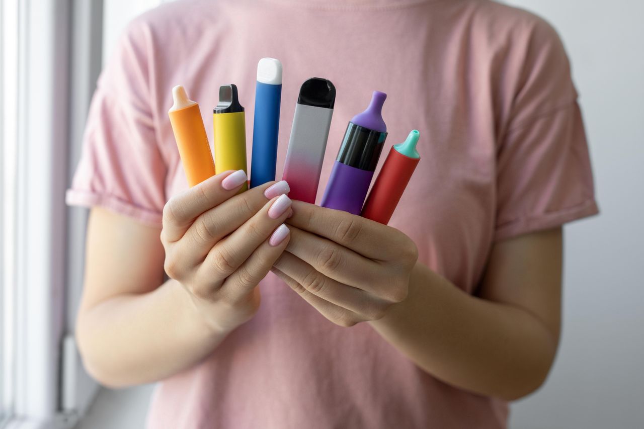 Brightly coloured vapes a threat to brains of children who get