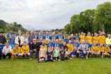 thumbnail: Shamrock Bhoys and Garden County teams with friends at the Shamrock Bhoys v. Garden County friendly at People's Park Bray.