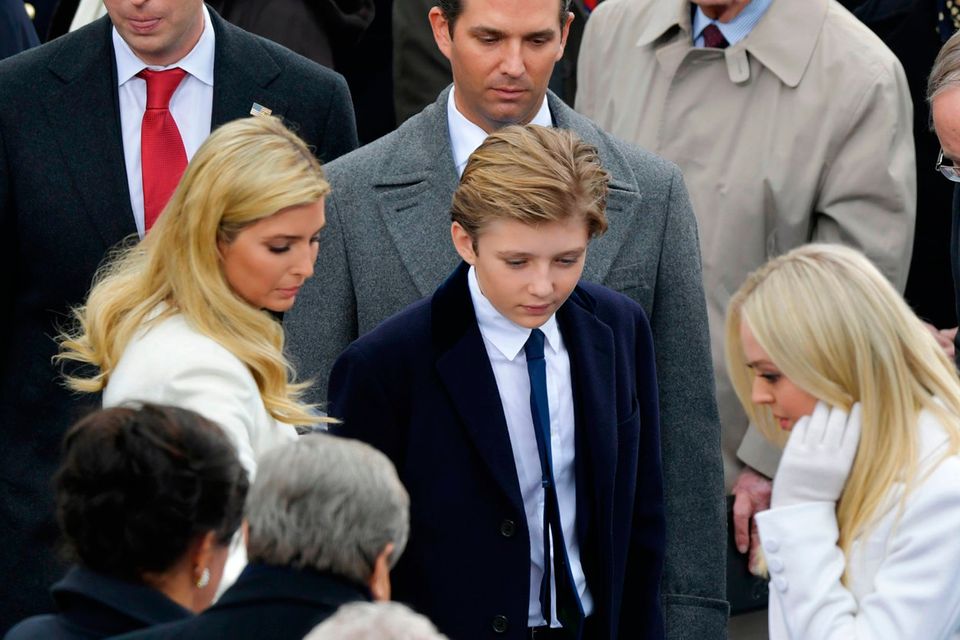 President-elect Donald Trump's children look for the seats before the 58th Presidential Inauguration at the U.S. Capitol for President-elect Donald Trump in Washington, Friday, Jan. 20, 2017. (AP Photo/Susan Walsh)