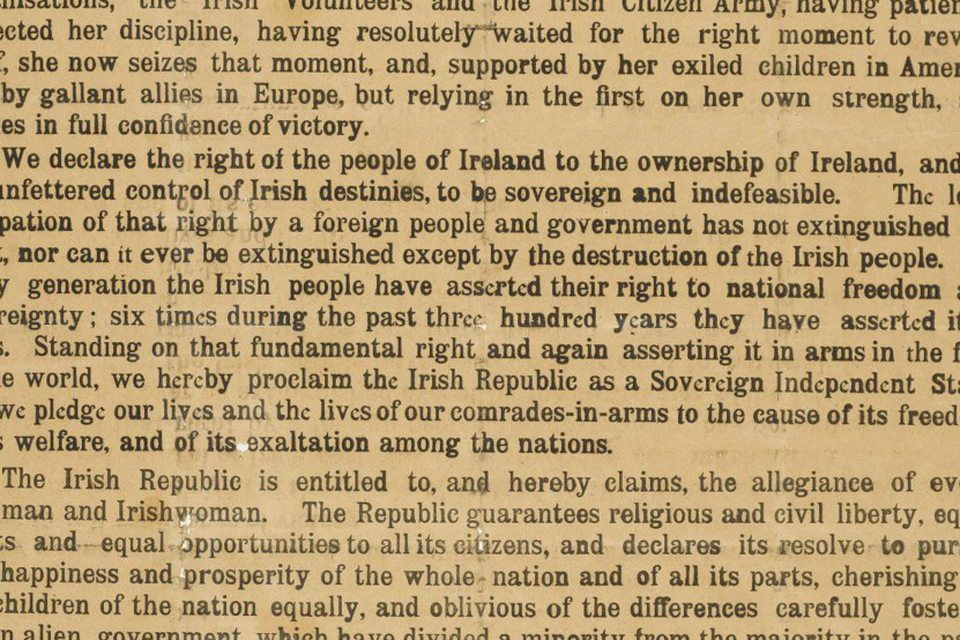 The Proclamation of the Irish Republic.