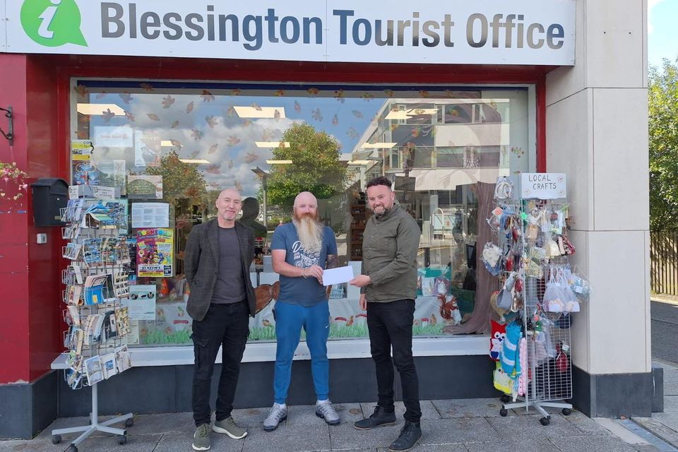 David Halpin pictured with winner of the 'Wicklow Wildlife and Nature' photography competition, Mark Caffrey, and Blessington Tourist Office Manager, Martin Cahill.