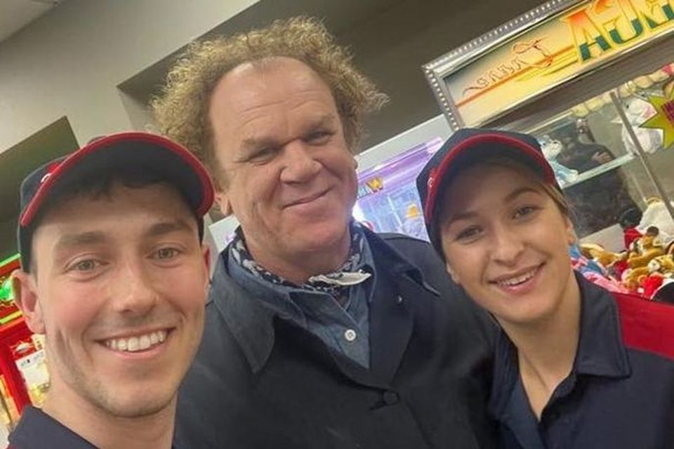 John C Reilly with staff