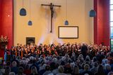 thumbnail: Voices Of Bray Concert at St Fergal's Church. The Voices of Bray choir with sunglasses on to sing Here Comes The Sun