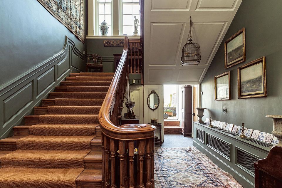 The staircase and hallway