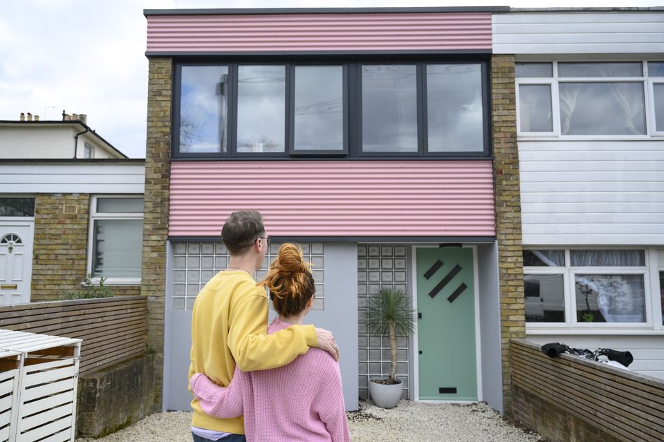 Young renters viewing new home