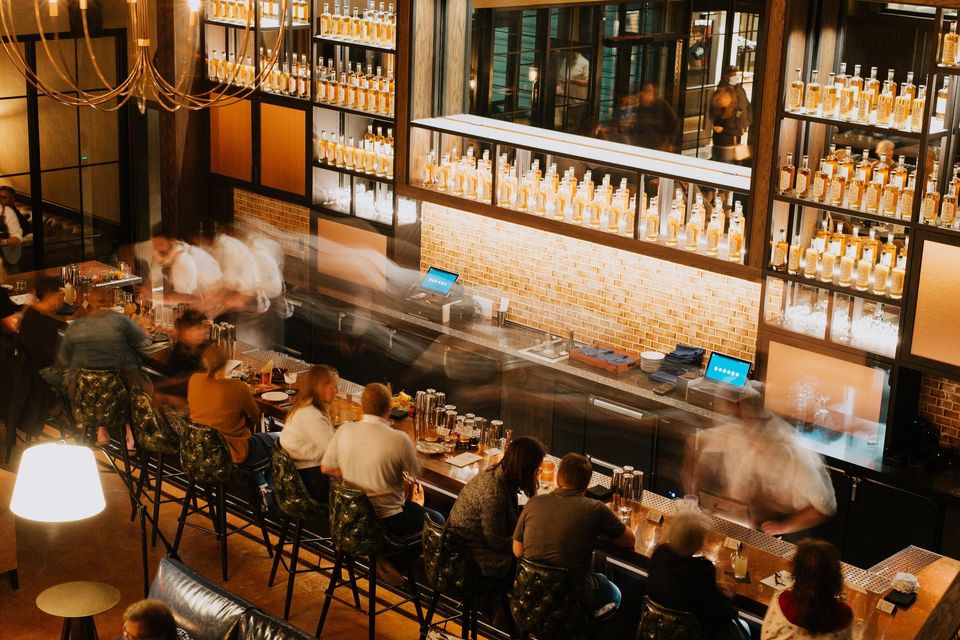 'There is opportunity out there and a lot of exciting things happening in the Irish whiskey space on the distiller front if you will,' said co-founder of O'Shaughnessy Distillery, Patrick O'Shaughnessy. Pictured: O'Shaughnessy Distillery Bar in Minneapolis