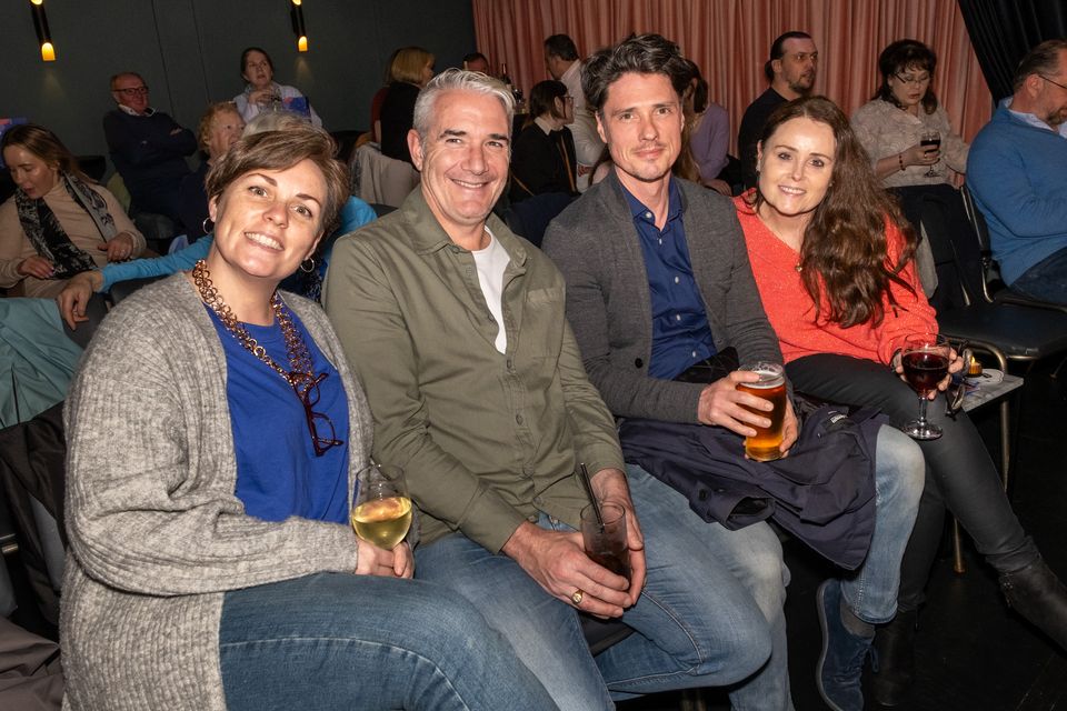 Andrea Forde, Shane O'Hanlon, Glen Forde and Margaret Donovan at the Whale Greystones to see Georgia Cécile. Photo: Leigh Anderson