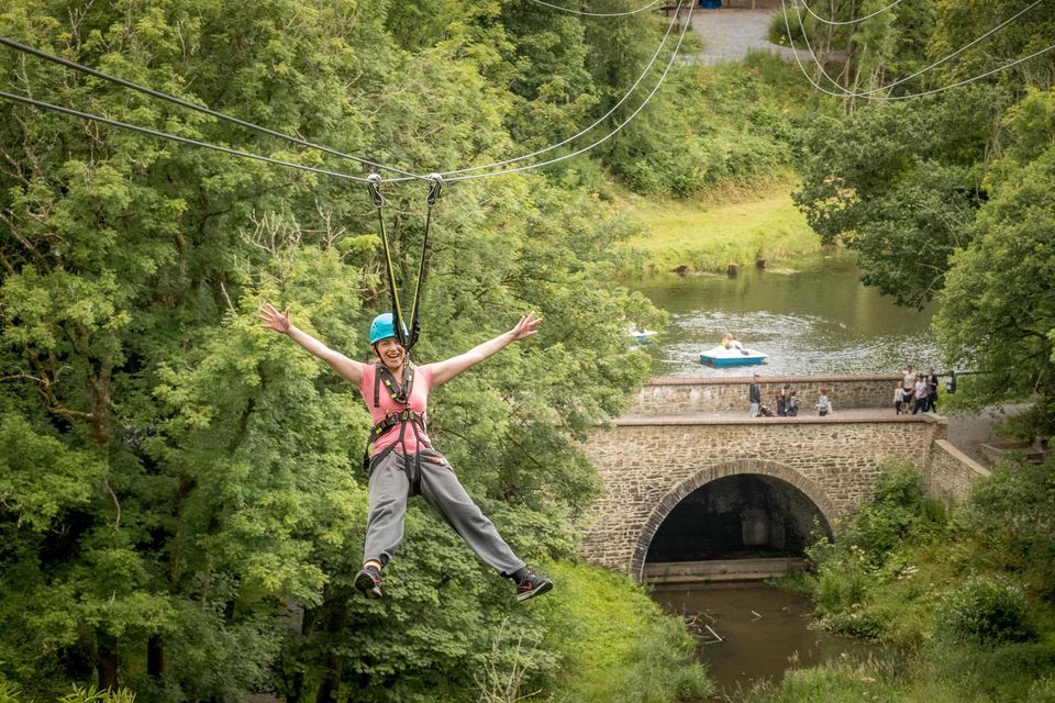 The zip line at Castlecomer Discovery Park. Picture: Dylan Vaughan