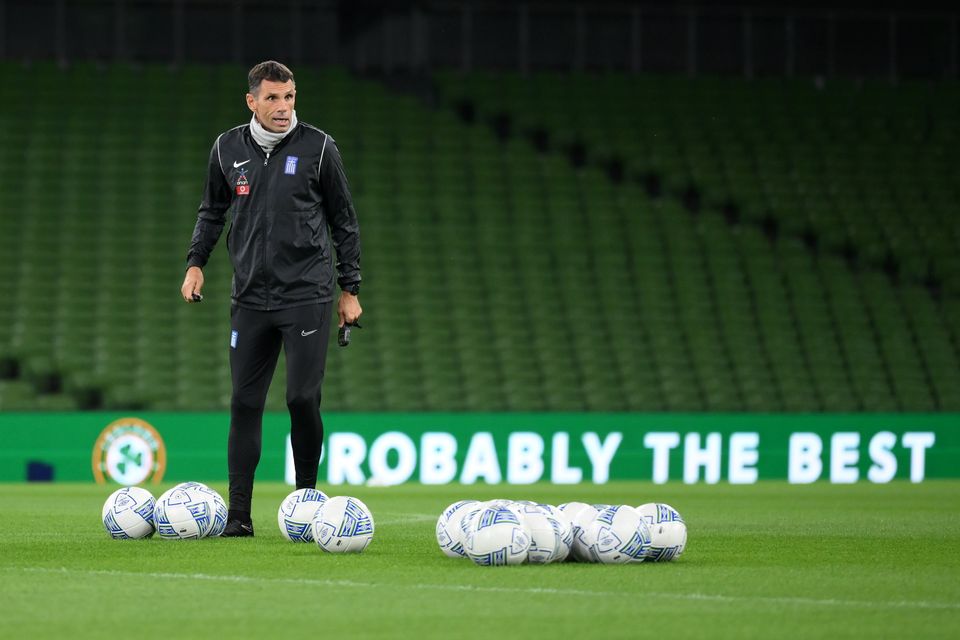 Out-of-contract Greece manager Gus Poyet in Dublin last year. Photo: Stephen McCarthy/Sportsfile
