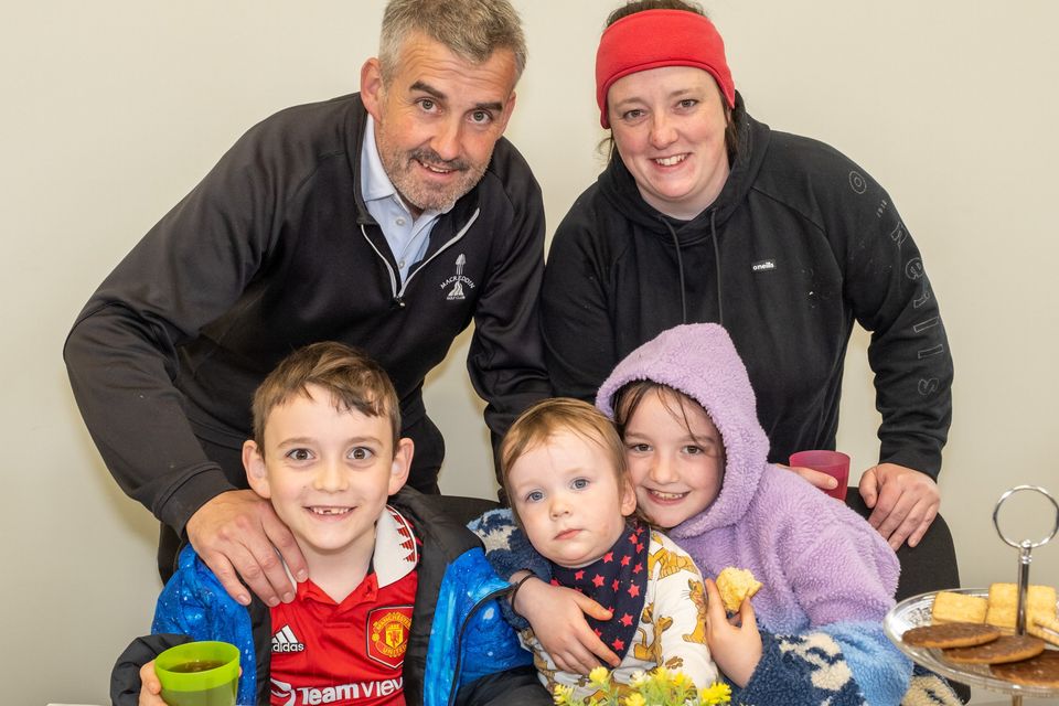 TJ Carter and Pamel Maher with kids Max, Tadhg and AJ.