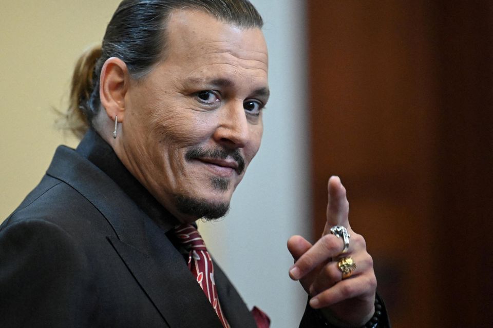 Johnny Depp at Fairfax County Circuit Court during his defamation case against Amber Heard. Photo by Jim Watson/Reuters