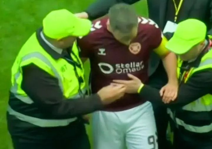 Celtic leave it late to secure another league title as Hearts captain is allegedly ‘assaulted’ on the pitch