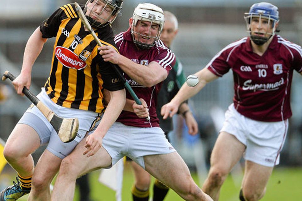 Galway’s Niall Donoghue in action against Walter Walsh during this year's league campaign