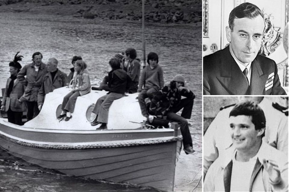 August 1979: Lord Mountbatten (top right) with members of his family aboard the boat that was blown up by members of the IRA and Thomas McMahon (bottom right) who was convicted of the murders in 1979 of Lord Mountbatten and three other people