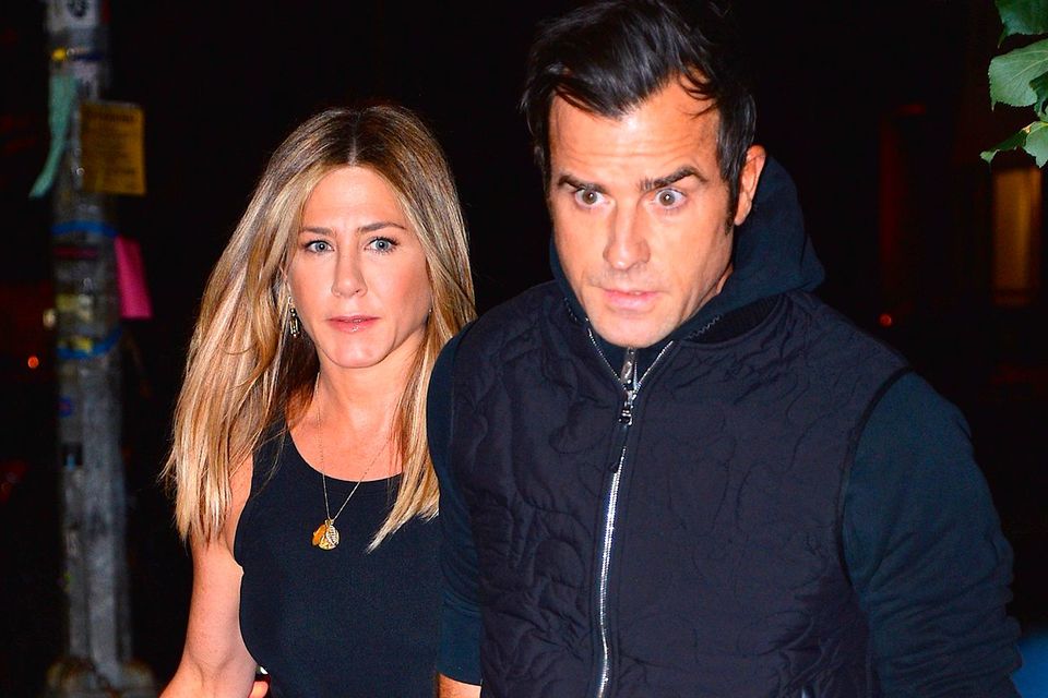 Jennifer Aniston and Ex Justin Theroux Dine in NYC and She Leaves