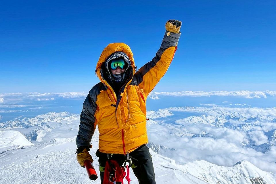 Tom Cleary on top of Denali, Alaska in May last year
