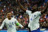thumbnail: France's Dayot Upamecano celebrates scoring their second goal against the Netherlands with Kylian Mbappe, who scored twice on Friday night. Photo: Reuters