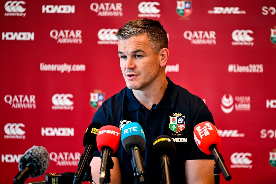 Assistant coach Johnny Sexton during the Lions media conference at the UCD Bowl in Dublin. Photo by David Fitzgerald/Sportsfile