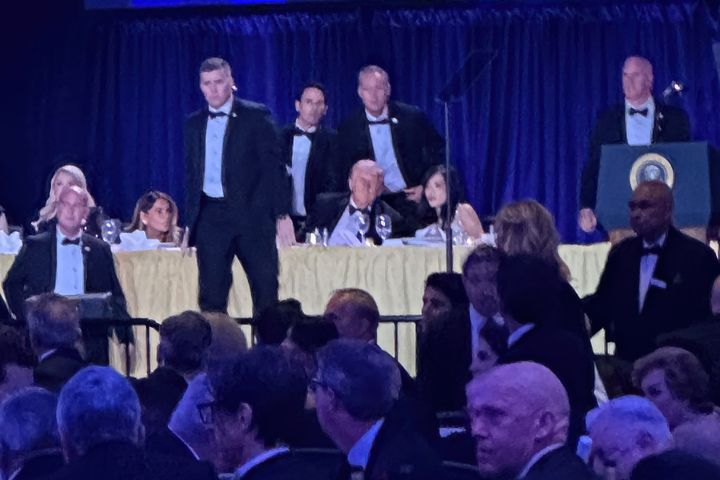Thuds, an eerie silence, then chaos at Trump dinner with White House journalists