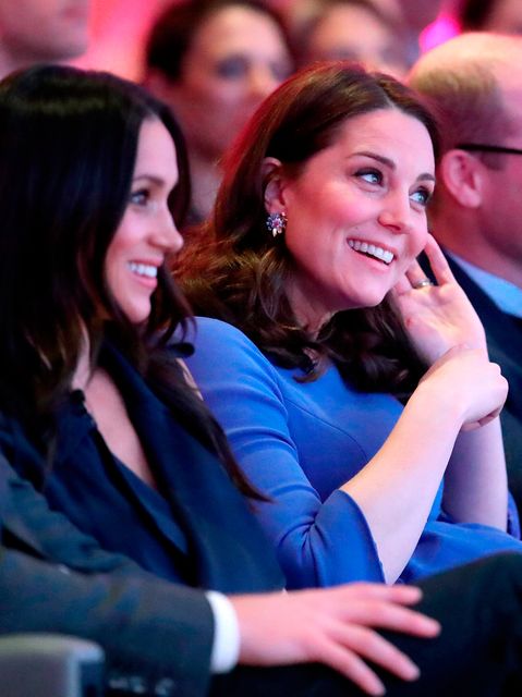 Meghan Markle (left) and the Duchess of Cambridge during the first Royal Foundation Forum in central London