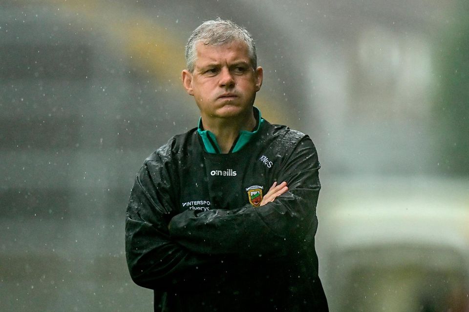Mayo manager Kevin McStay during the defeat to Cork at TUS Gaelic Grounds in Limerick. Photo by Eóin Noonan/Sportsfile