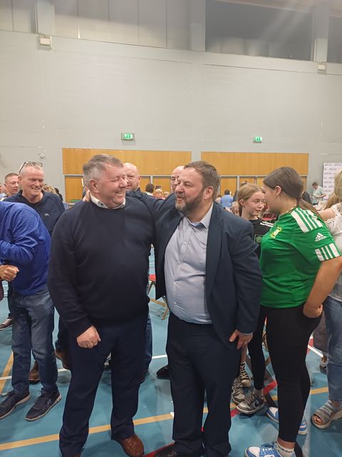 Sinn Fein's Gerry McMonagle with TD Padraig MacLochlainn. 