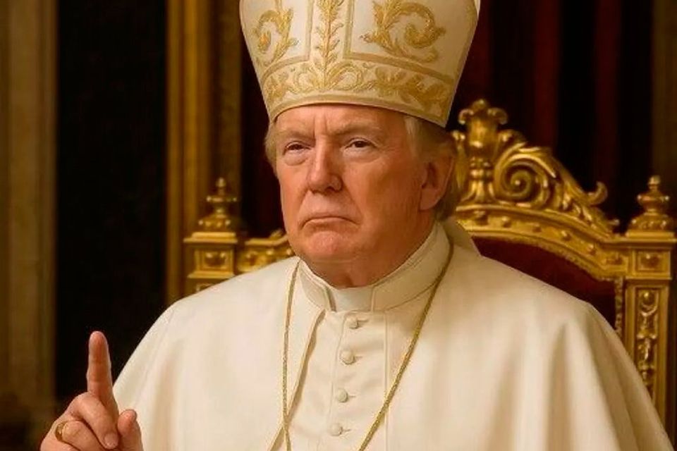 Donald Trump reposted this AI image of himself as the Pope on Truth Social