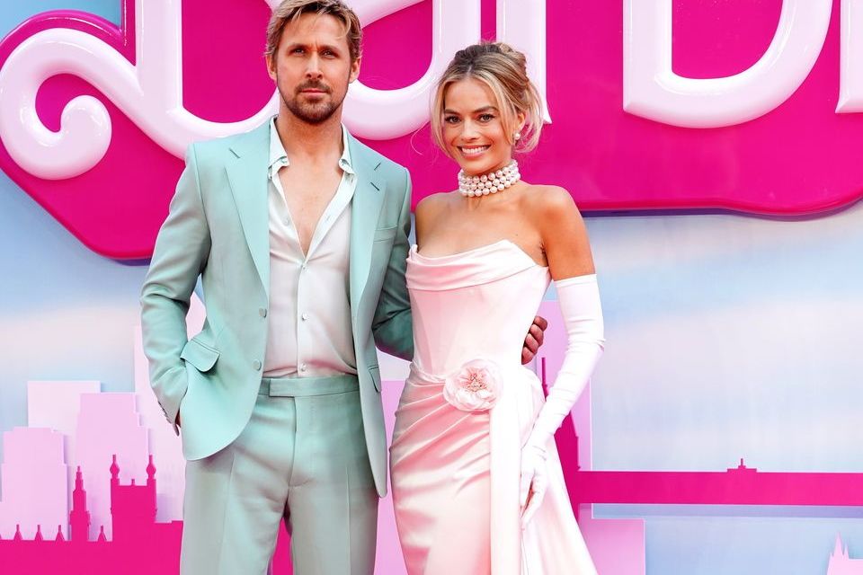 Ryan Gosling and Margot Robbie at the Barbie premiere
