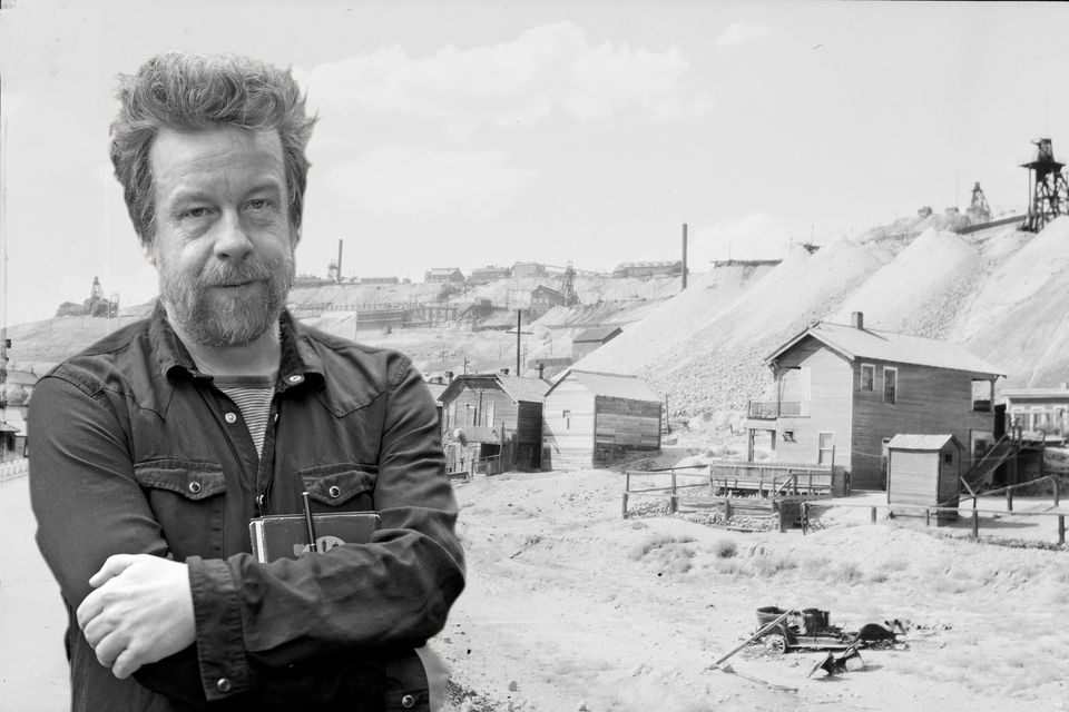 Kevin Barry with the backdrop of the mining town of Butte in Montana, which was popular with Irish emigrants