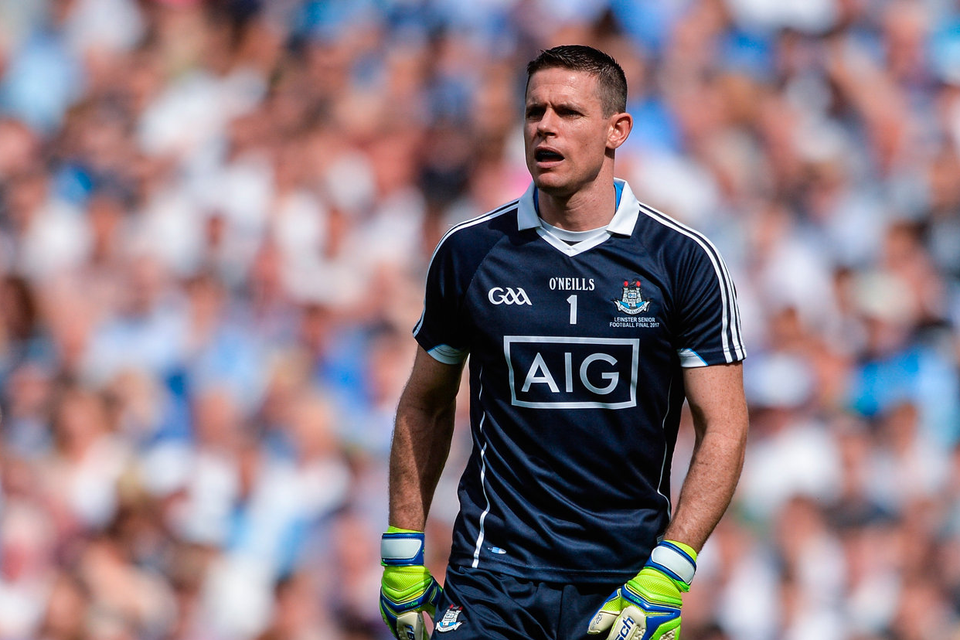 16 July 2017; Dublin captain Stephen Cluxton who today makes his 88th Senior Championship appearance, equalising the all-time record with Tomás Ó Sé and Marc Ó Sé of Kerry, during the Leinster GAA Football Senior Championship Final match between Dublin and Kildare at Croke Park in Dublin. Photo by Piaras Ó Mídheach/Sportsfile