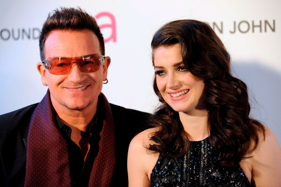 Musician Bono and his daughter Eve Hewson