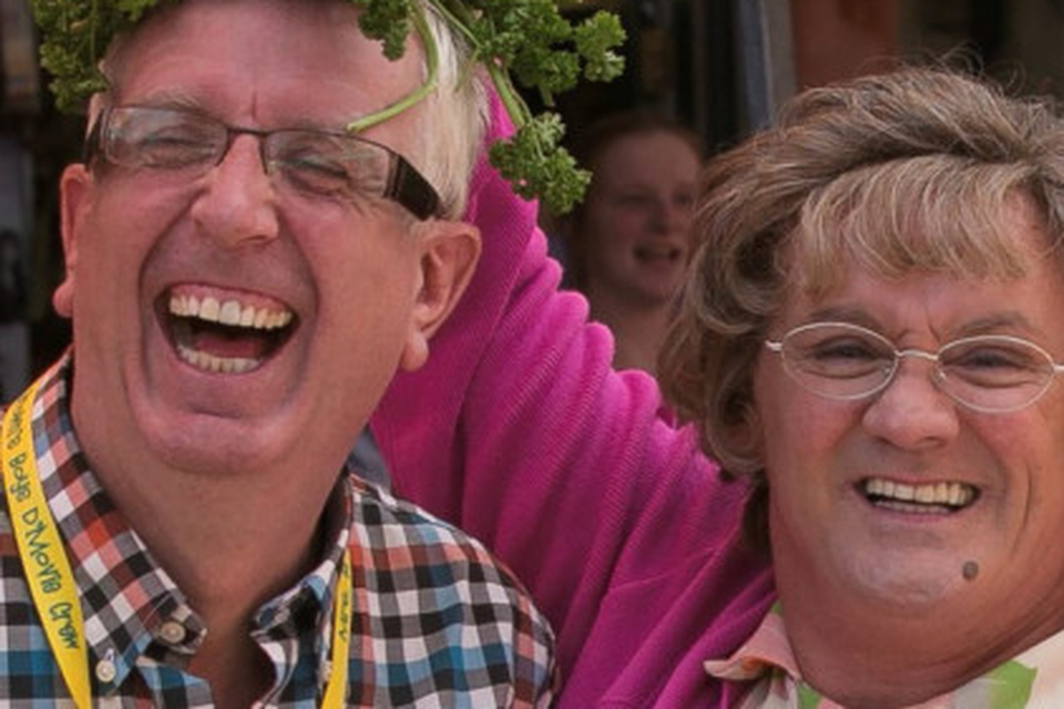 Rory Cowan with Brendan O’Carroll. Photo: Collins Photo Agency