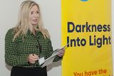 thumbnail: Siobhan Cooper (Wexford Pieta Centre Manager) addressing the attedance during the launch of Darkness into Light at MJ O'Connor's building in Drinagh on Wednesday evening. Pic: Jim Campbell