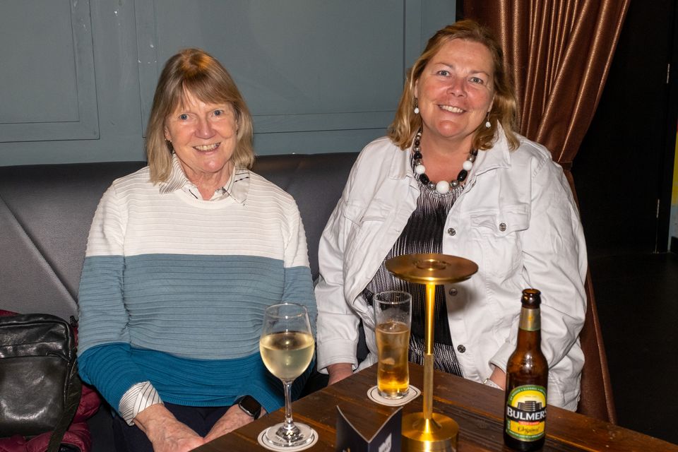 Connie Ross and Carol-Anne Hernon at the Whale Greystones to see Georgia Cécile. Photo: Leigh Anderson