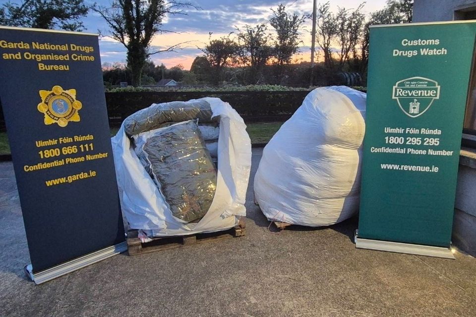 Part of the drug seizure on display