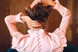 thumbnail: Archive by Alexa Chung: the ruffled Harry blouse (€53) is available in pink or ivory.